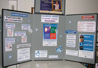 The eleven medical and physical therapy clinics administered by Clearwater Valley and St. Mary's Hospitals will host displays and free materials on Colorectal Cancer.  Both facilities are members of the North Central District Health Department Colorectal Cancer Coalition.